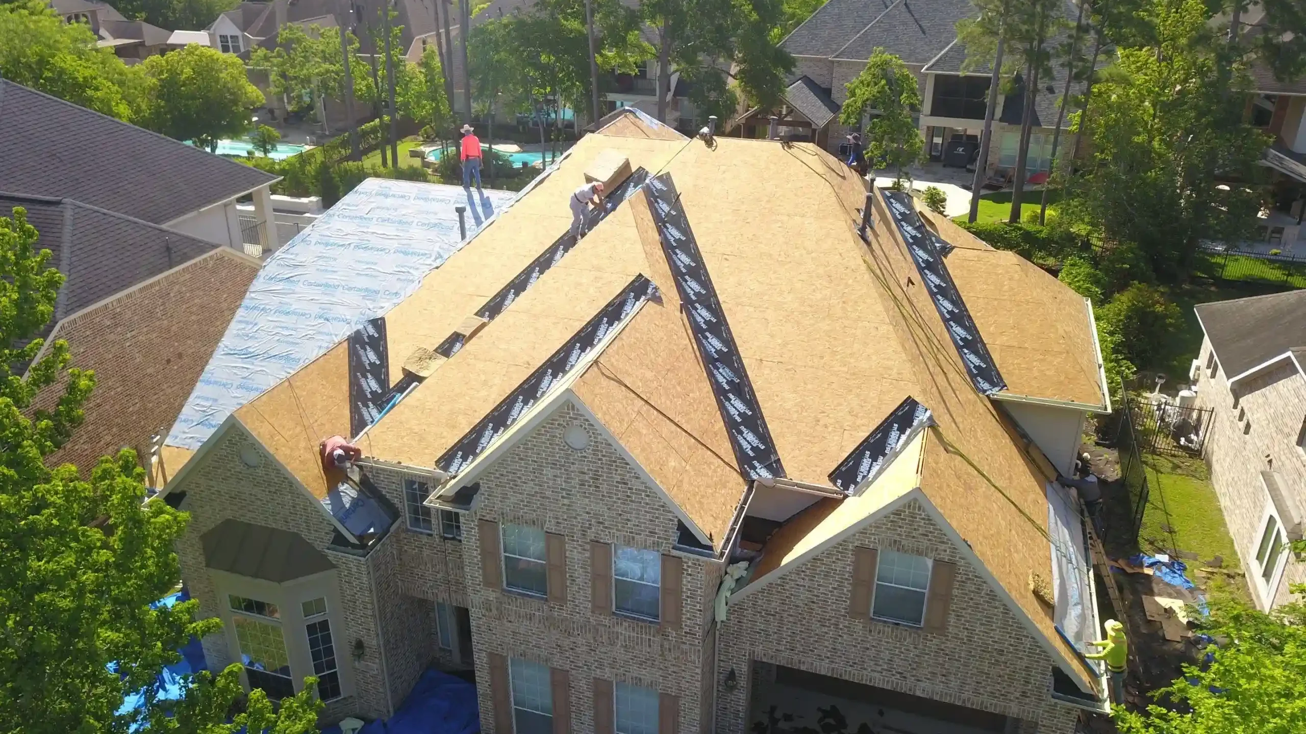 roof torn off for replacement