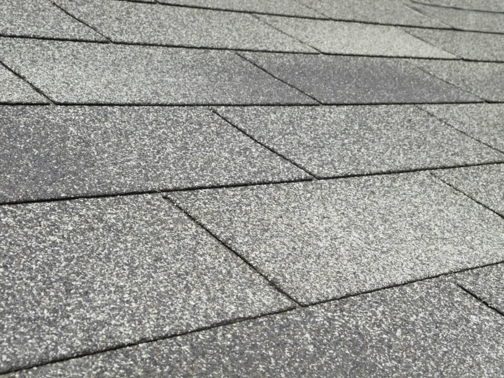 Completed asphalt roofing system on a Montgomery County Texas home.